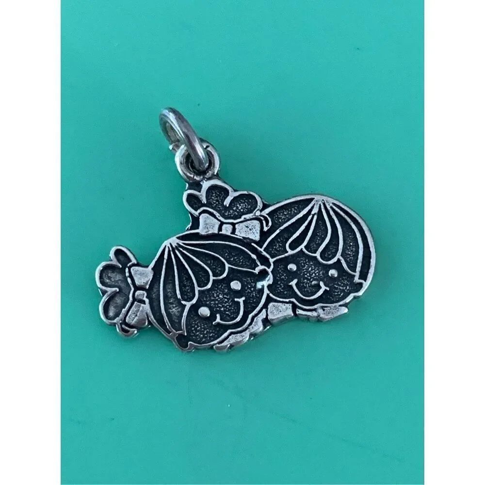 Boy Girl Head Sterling Silver Jewelry Charm #family